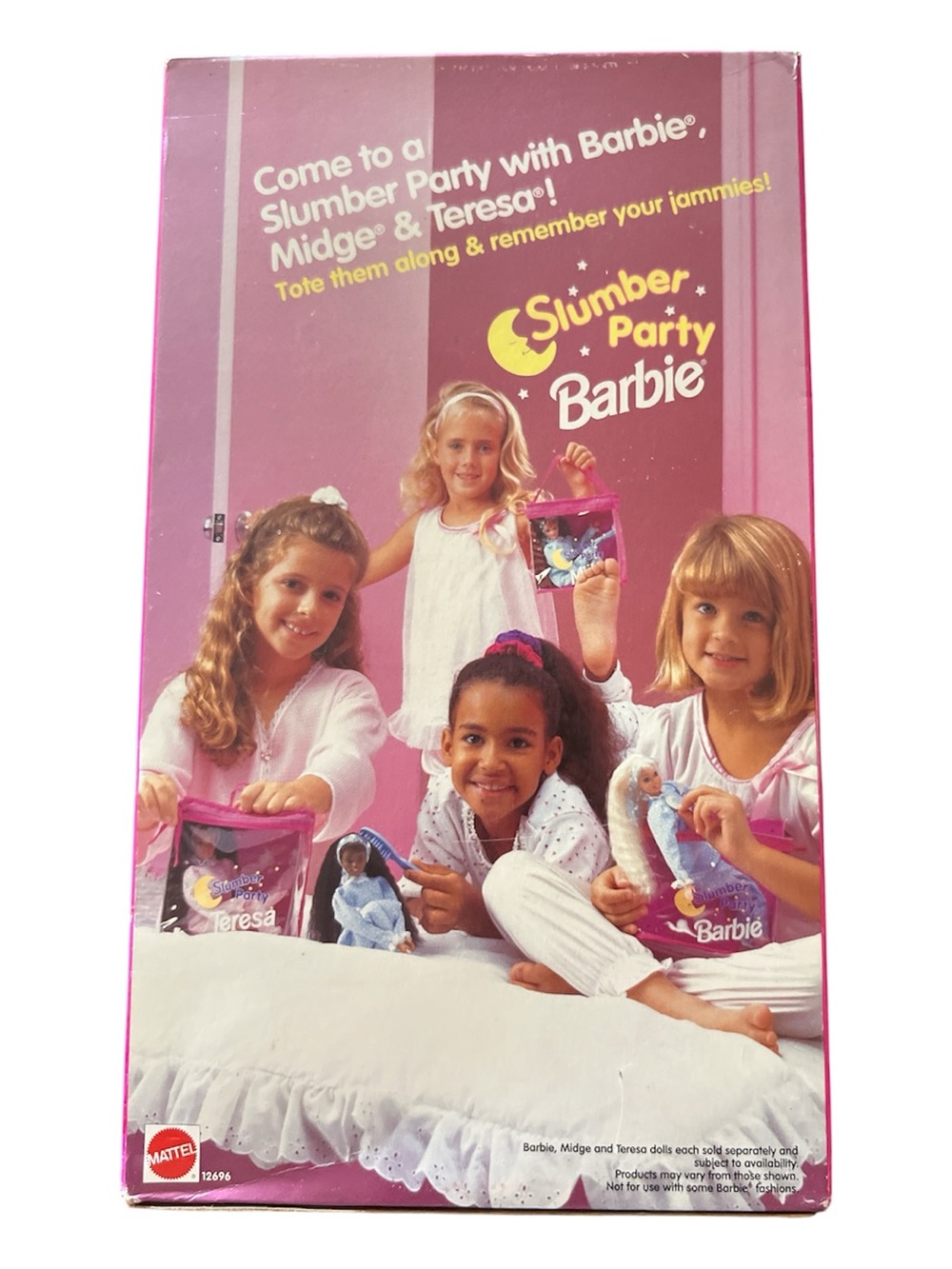 1994 Barbie Slumber Party Playset with take-along tote with handles - Picture 2 of 5